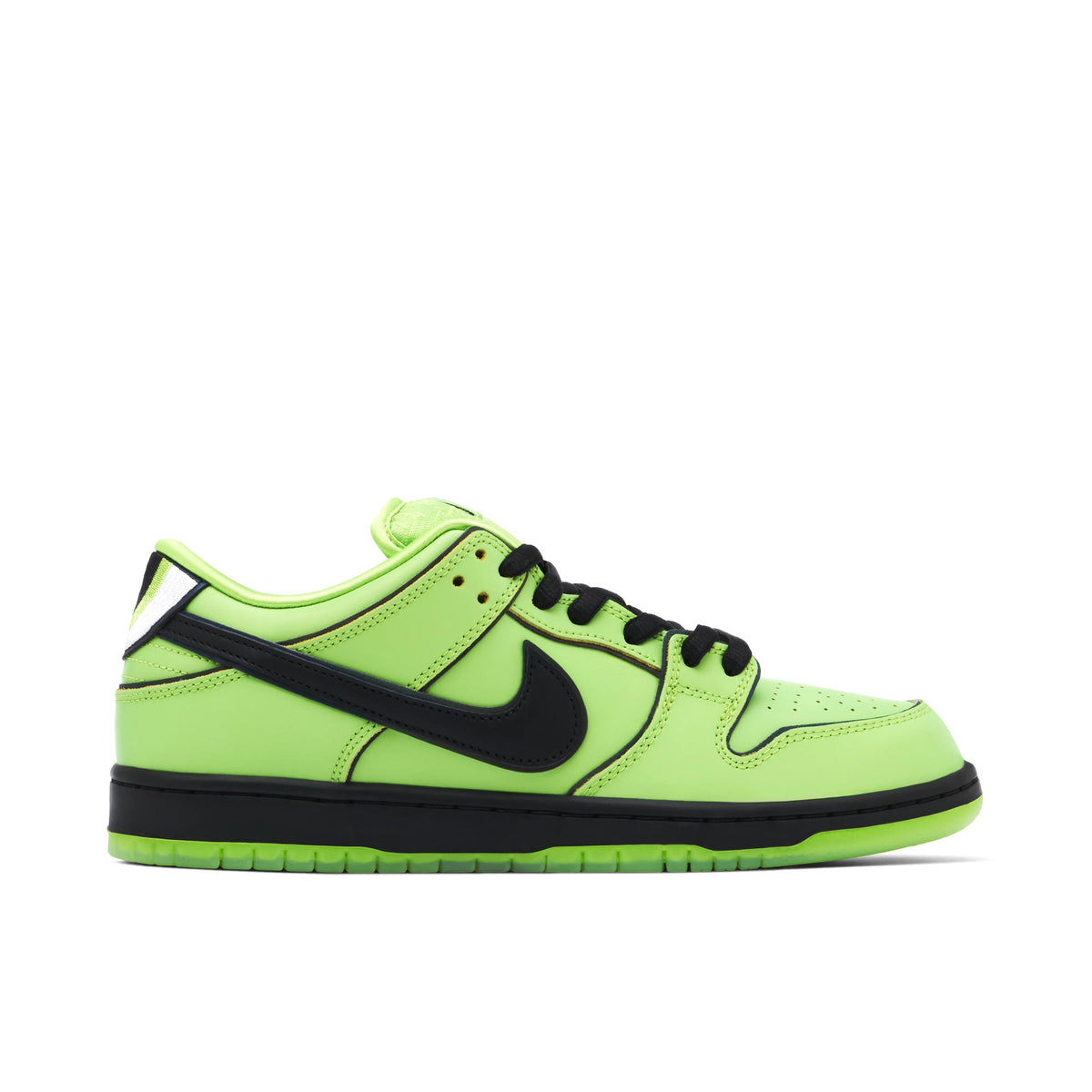 Nike Dunk Low Lime Green & Black Eye-Detail Sneakers