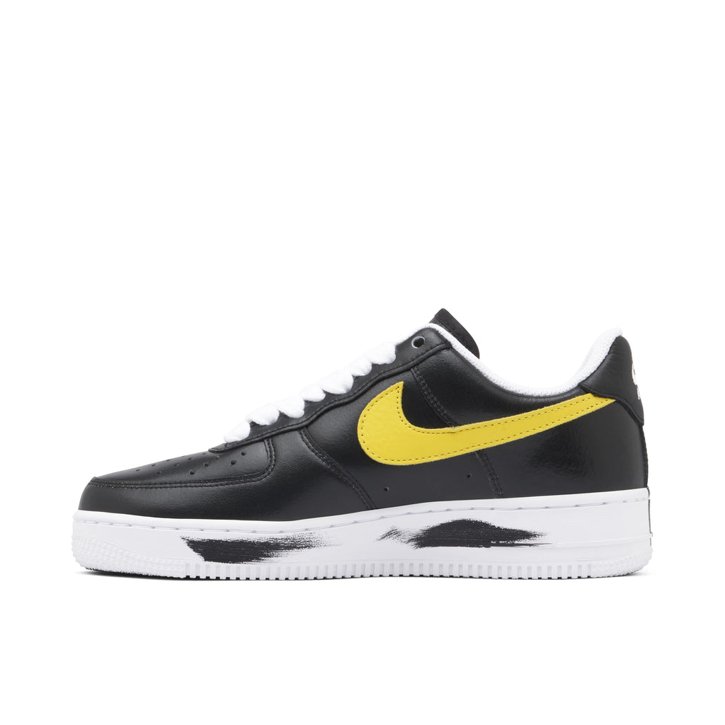 Nike Air Force 1 Low Black Sneakers with Teal & Yellow Swooshes