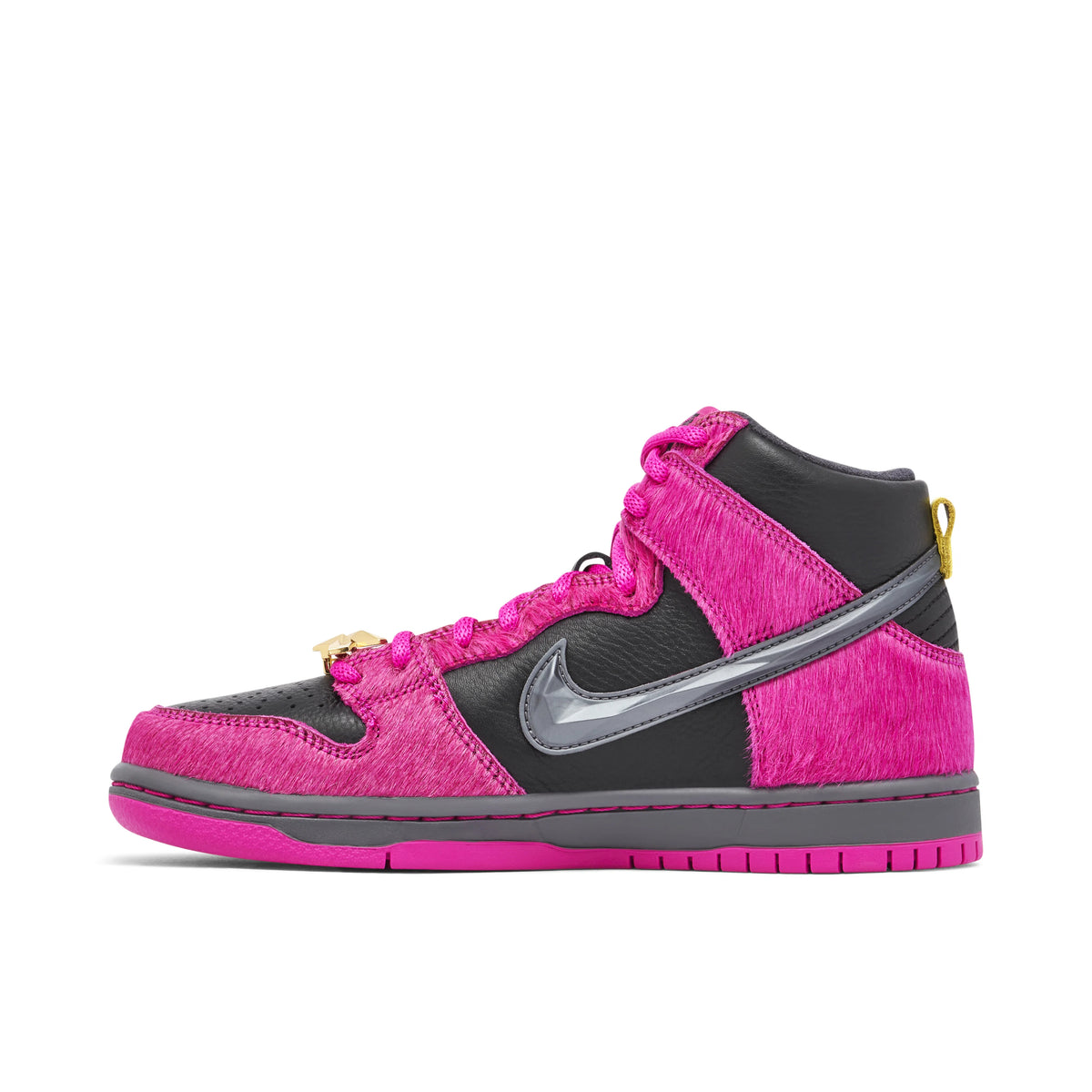 Nike Dunk High Pink & Black Textured Sneakers