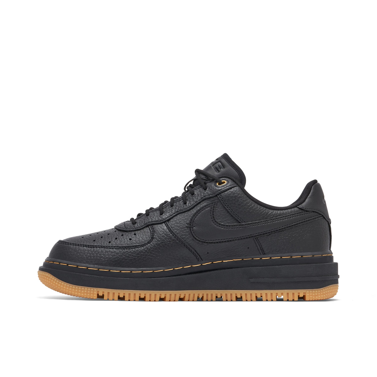 Nike Air Force 1 Low Black Sneakers with Gum Sole