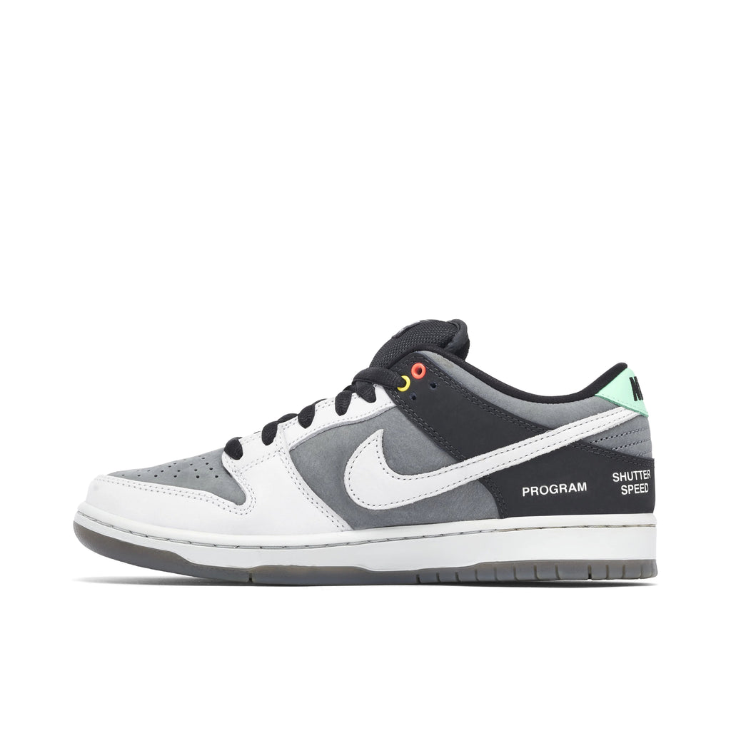 Nike SB Dunk Low Grey, White & Black Camera-Detail Sneakers