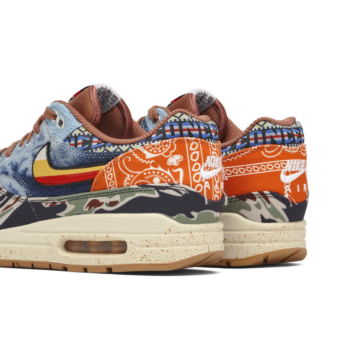 Nike Air Max 1 Denim & Camo Patchwork Sneakers