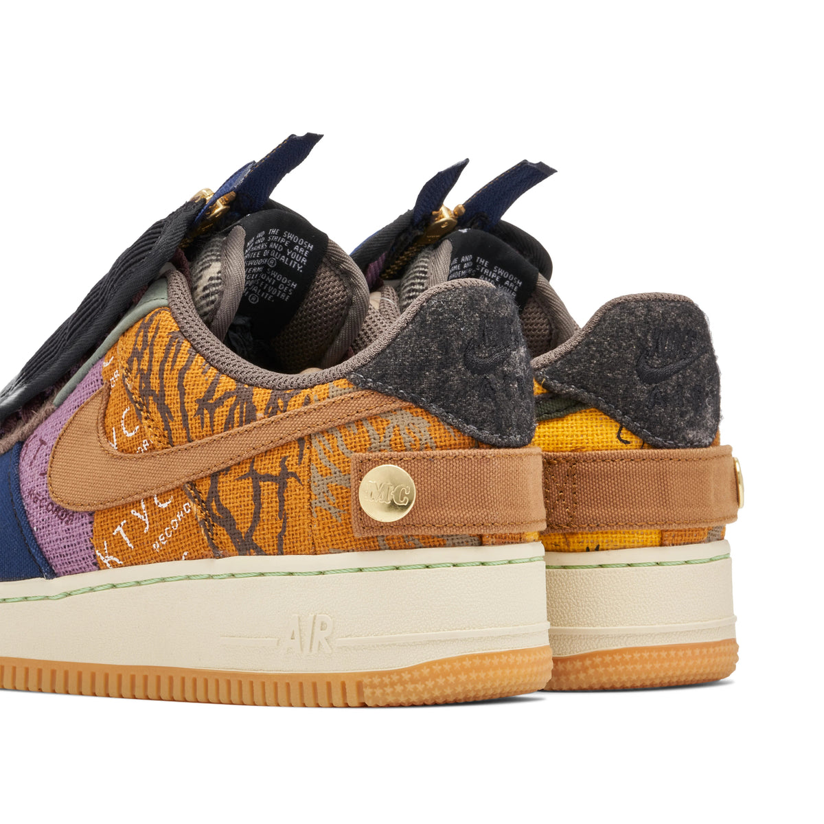 Travis Scott x Nike Air Force 1 Low Multicolor Patchwork Sneakers