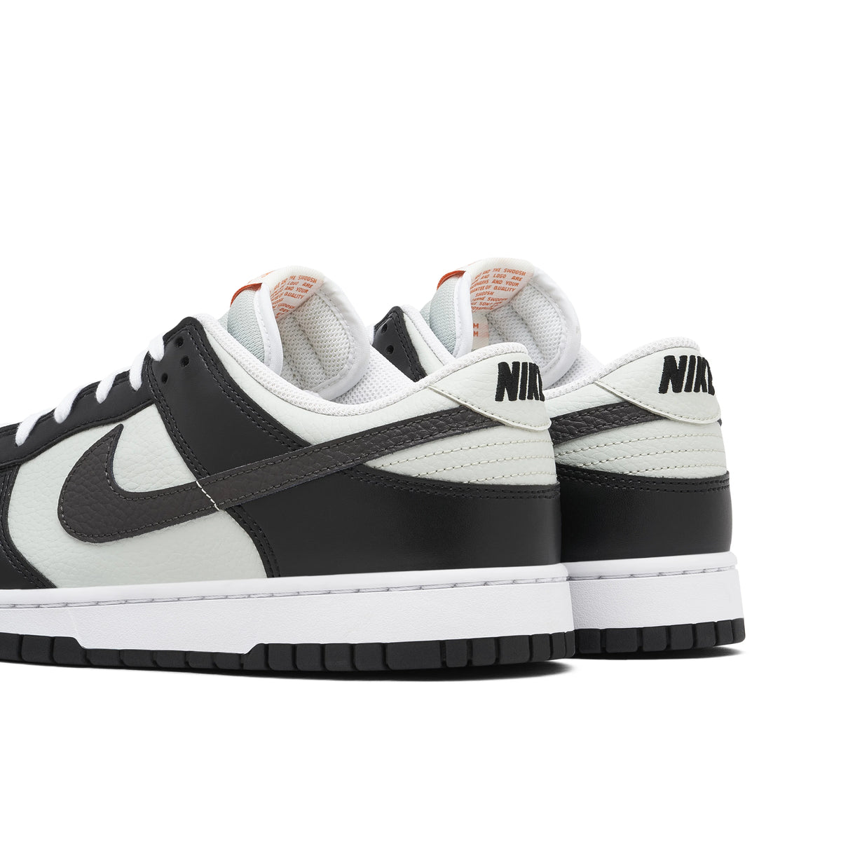 Nike Dunk Low GS Black Bright Mandarin Mini Swoosh Casual Sneakers FN7808-001