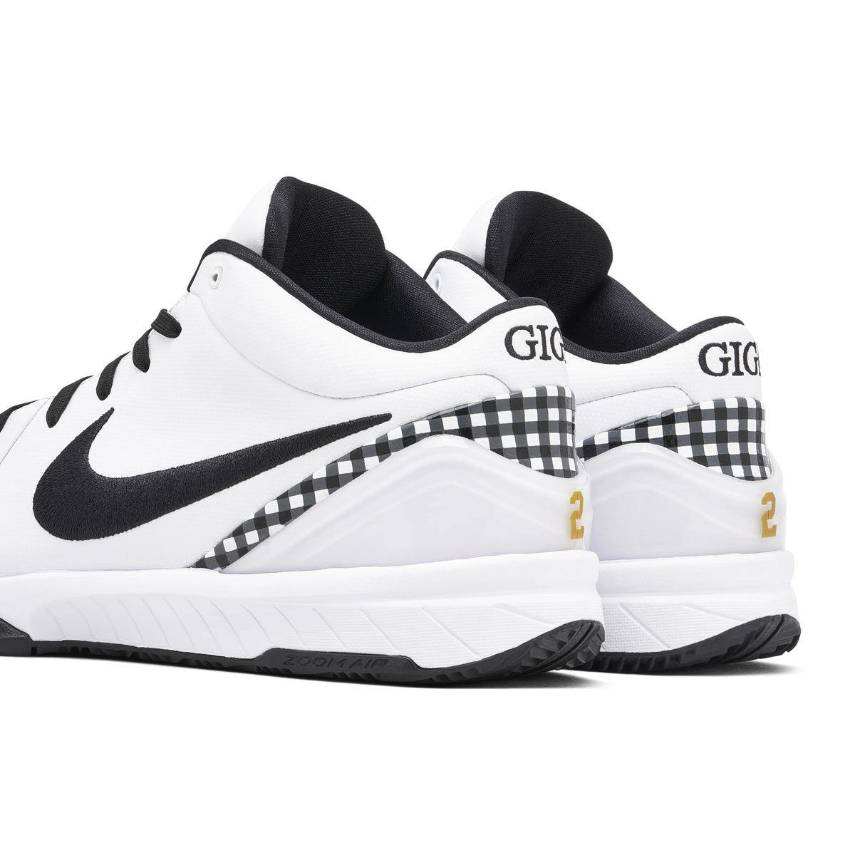 Nike Kobe 4 White & Black Sneakers with Gigi Heel Detail