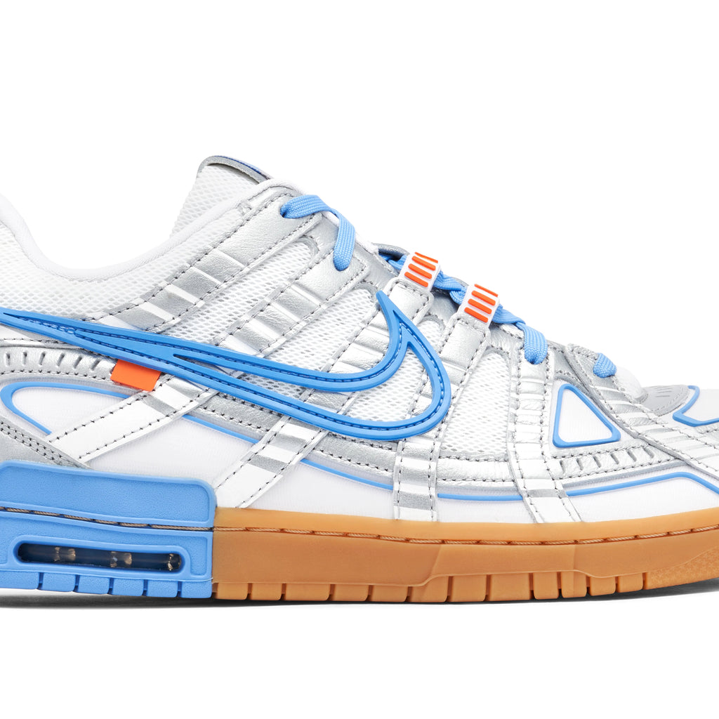 Nike White, Silver & Light Blue Sneakers with Gum Sole
