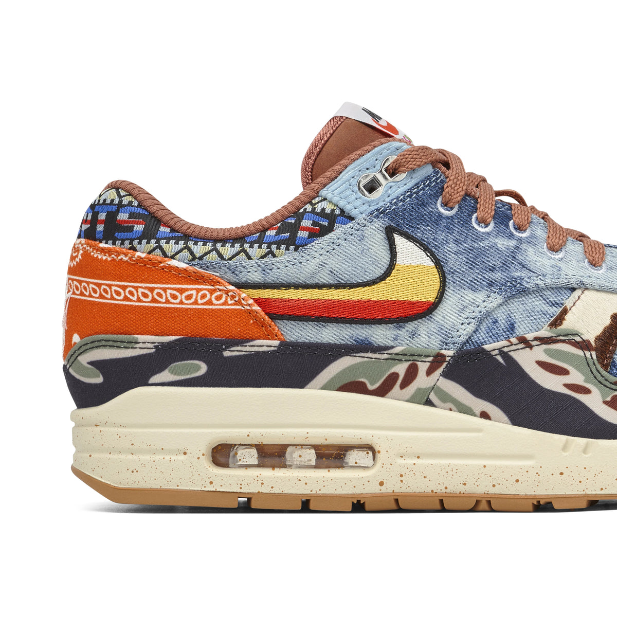 Nike Air Max 1 Denim & Camo Patchwork Sneakers