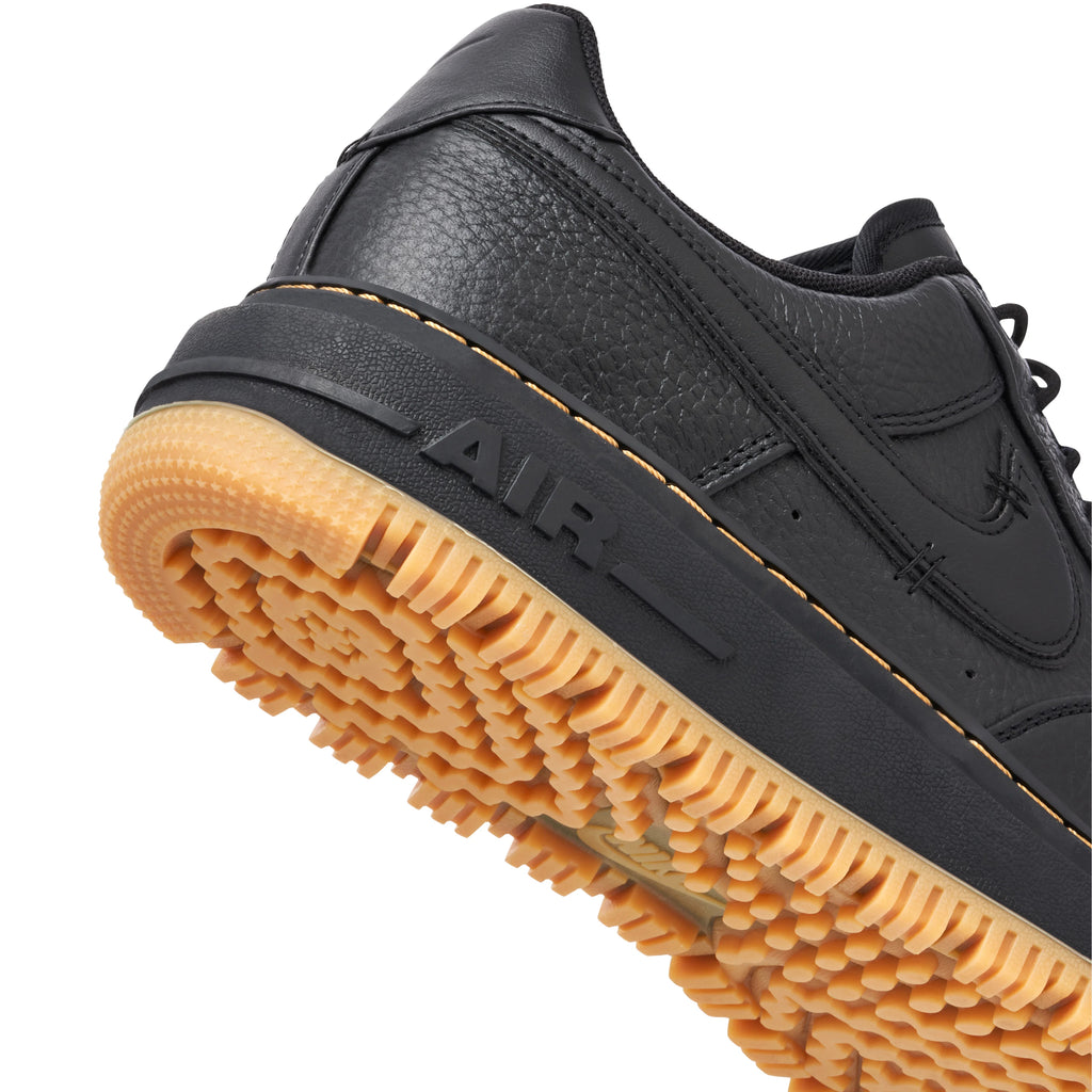 Nike Air Force 1 Low Black Sneakers with Gum Sole