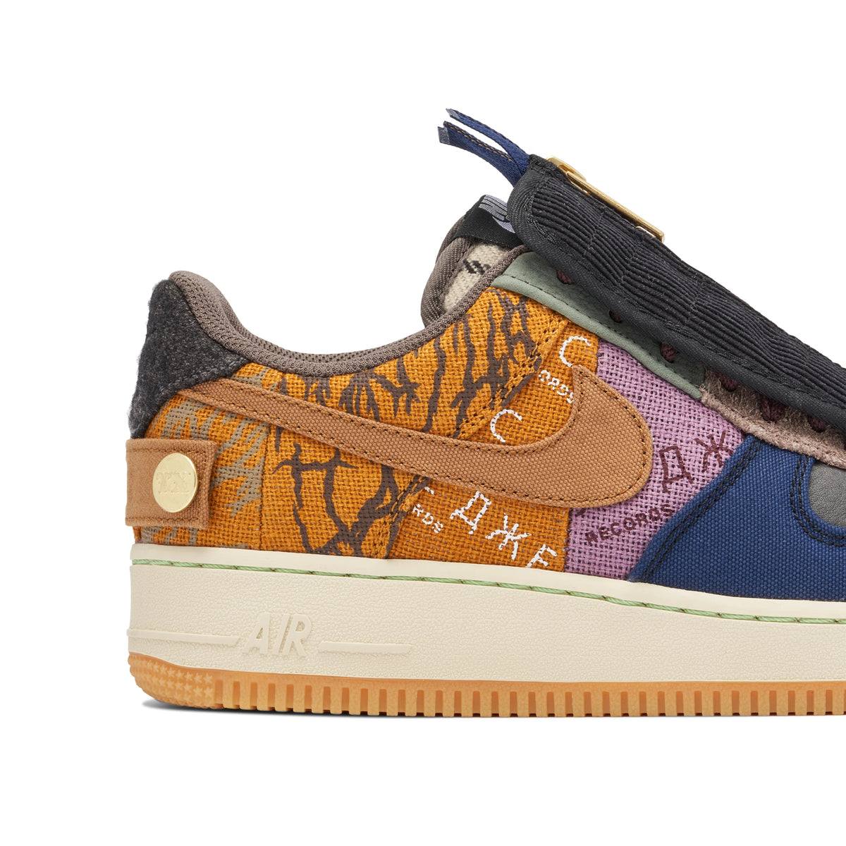 Travis Scott x Nike Air Force 1 Low Multicolor Patchwork Sneakers
