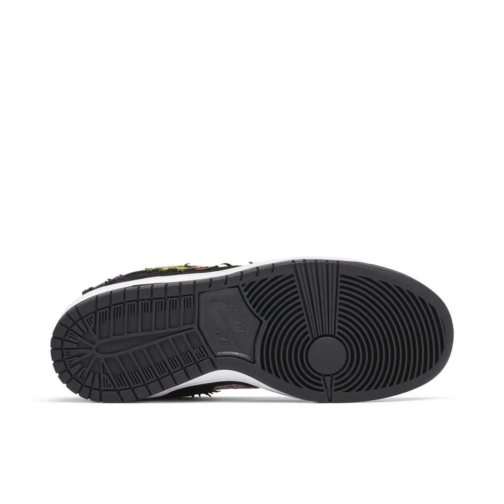 Nike SB Dunk Low Black Sneakers with Multicolor Graphic Patches