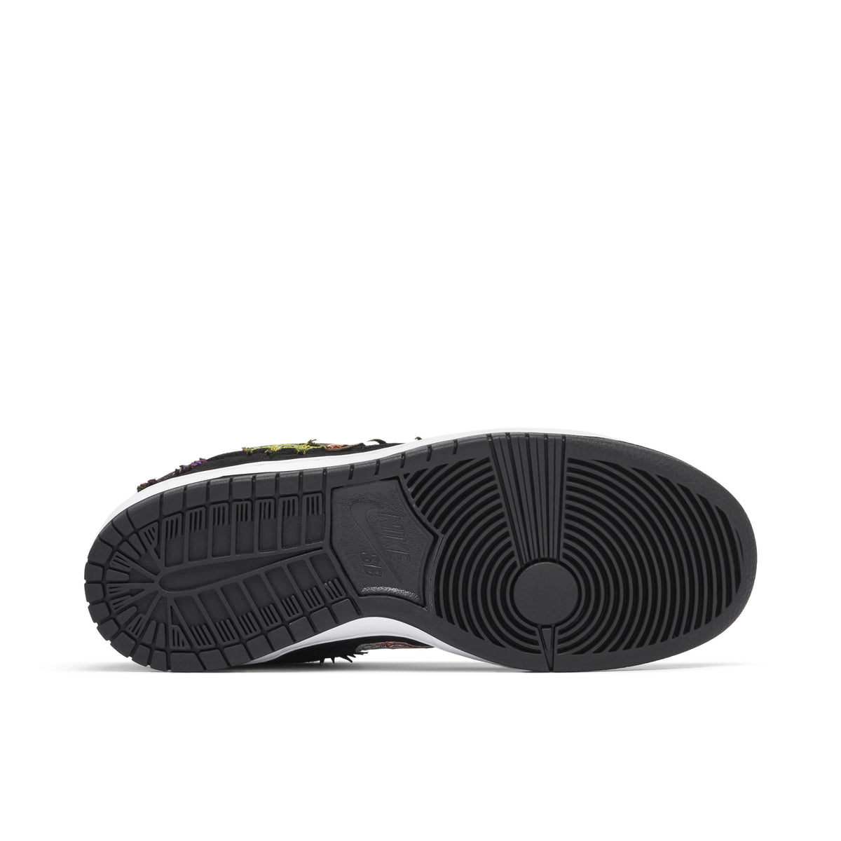 Nike SB Dunk Low Black Sneakers with Multicolor Graphic Patches