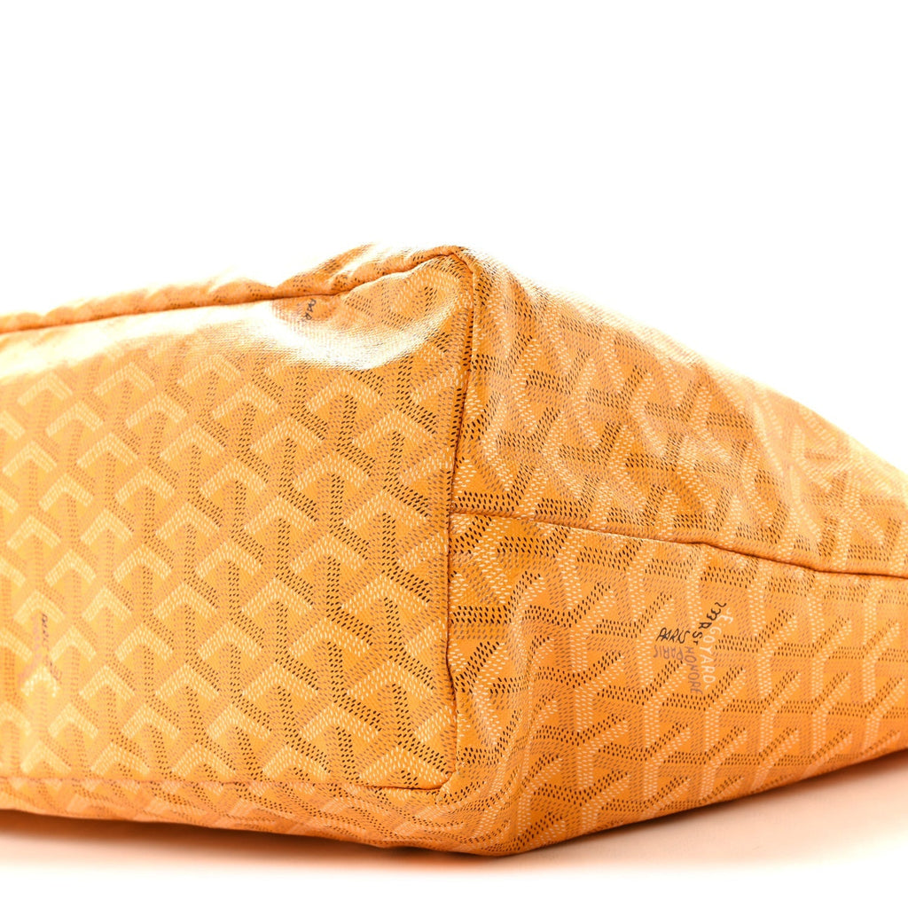 GOYARD Saint Louis PM Tote Bag – Yellow Chevron Canvas & Leather Trim