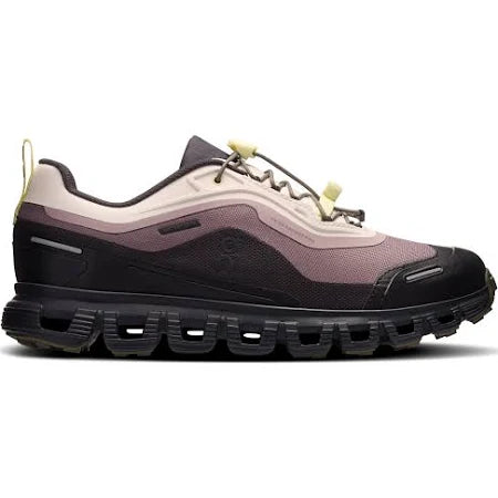On Mauve and Black Sneakers with Toggle Laces