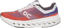 On Purple and Coral Mesh Sneakers with White Cutout Sole