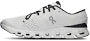 On White and Grey Mesh Sneakers with Black Laces