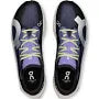 On Dark Grey Sneakers with Lilac Accents and White Sole