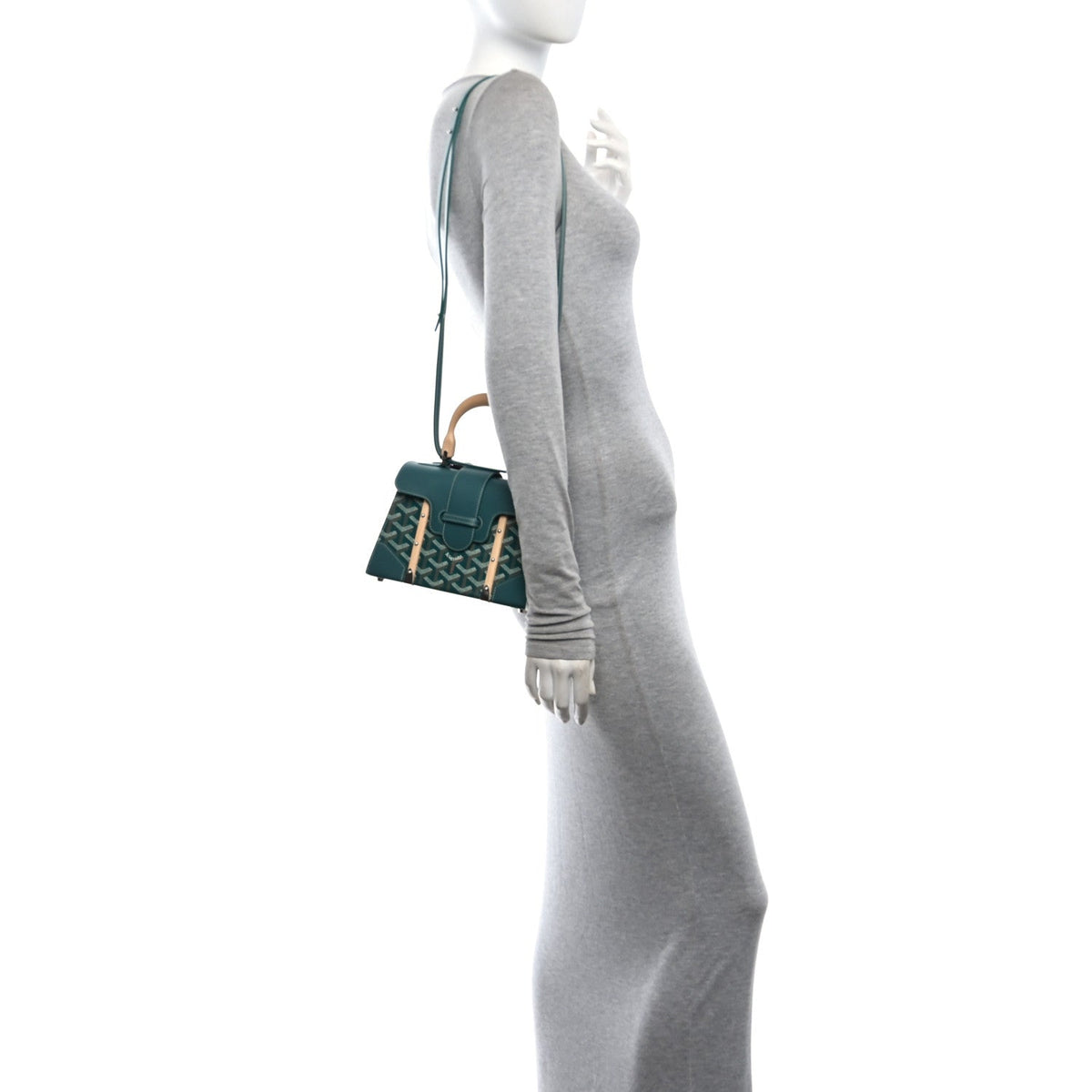 GOYARD Goyardine Structured Mini Saigon Bag - Green