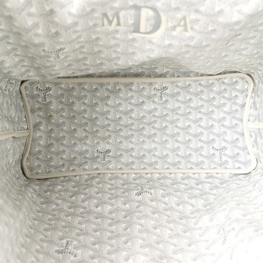 GOYARD Anjou PM Reversible Tote – White Chevron Canvas & Leather