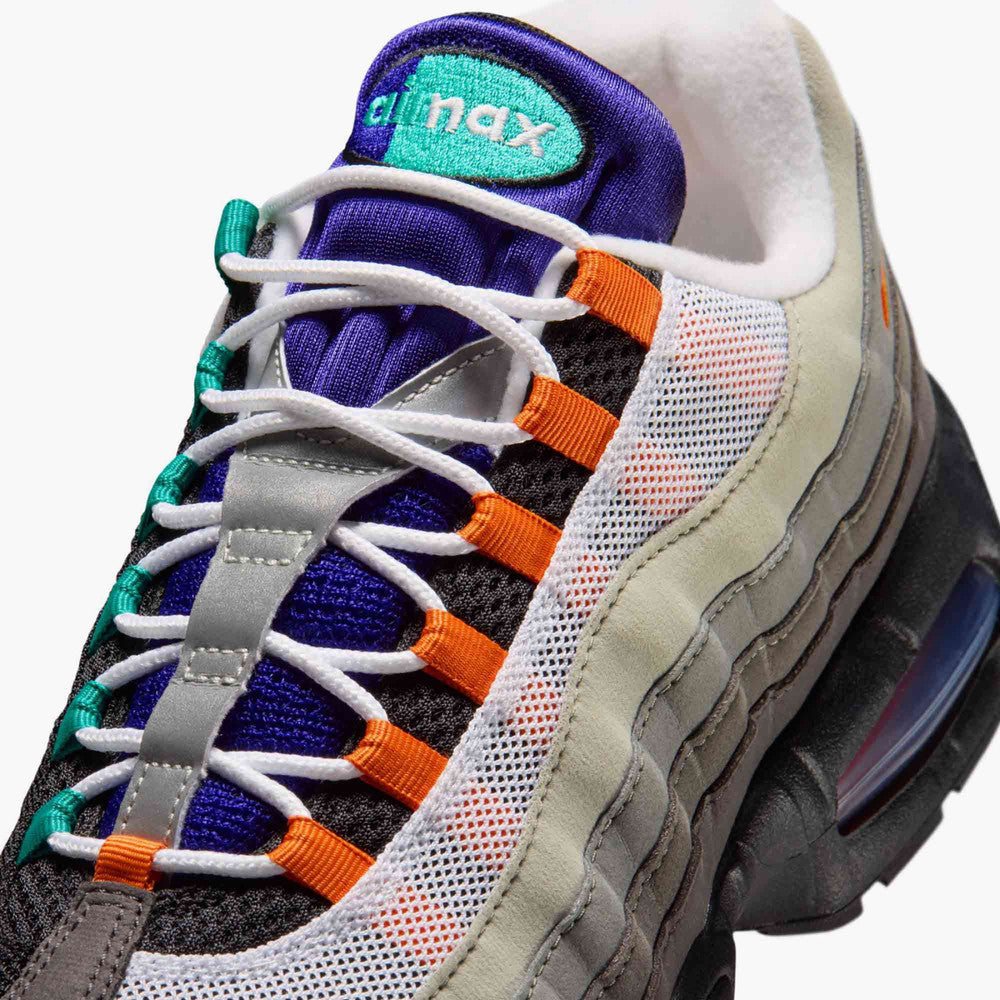 Nike Air Max 95 Grey & Black Sneakers with Multicolor Accents