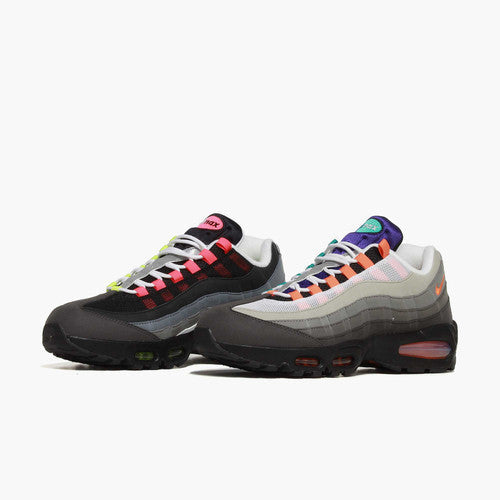 Nike Air Max 95 Grey & Black Sneakers with Multicolor Accents