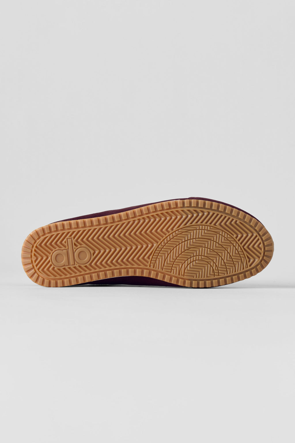 Alo Burgundy Retro Low-Top Sneakers with Gum Sole